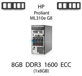 Pamięć RAM 8GB DDR3 dedykowana do serwera HP ProLiant ML310e G8, ECC UDIMM, 1600MHz, 2Rx8