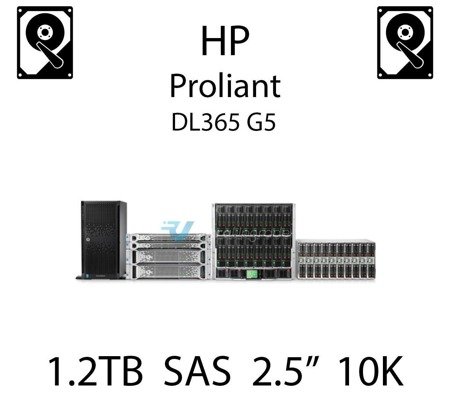 1.2TB 2.5" dedykowany dysk serwerowy SAS do serwera HP ProLiant DL365 G5, HDD Enterprise 10k - 693648-B21
