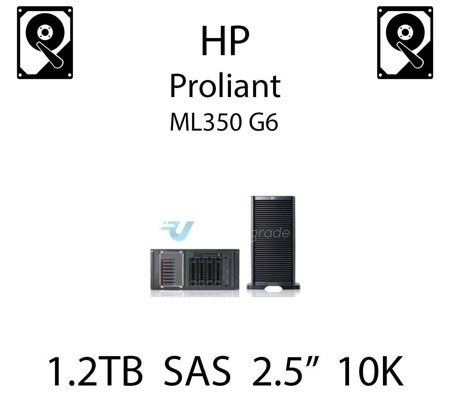1.2TB 2.5" dedykowany dysk serwerowy SAS do serwera HP ProLiant ML350 G6, HDD Enterprise 10k, 12GB/s - 785079-B21  (REF)