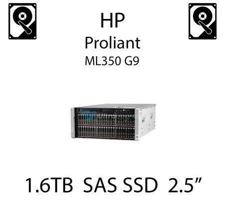 1.6TB 2.5" dedykowany dysk serwerowy SAS do serwera HP Proliant ML350 G9, SSD Enterprise  - 780436-001 (REF)