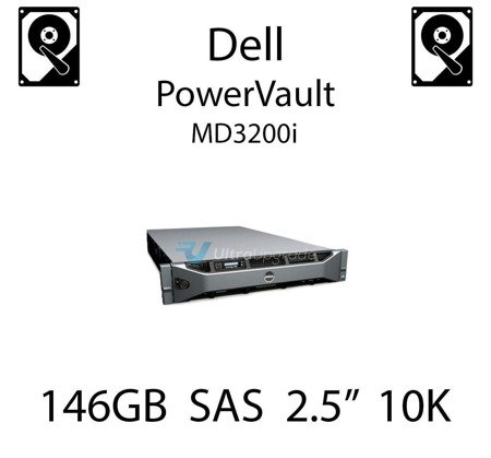 146GB 2.5" dedykowany dysk serwerowy SAS do serwera Dell PowerVault MD3200i, HDD Enterprise 10k, 600MB/s - X829K (REF)