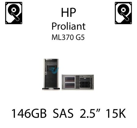 146GB 2.5" dedykowany dysk serwerowy SAS do serwera HP ProLiant ML370 G5, HDD Enterprise 15k - 504334-001