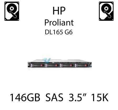 146GB 3.5" dedykowany dysk serwerowy SAS do serwera HP ProLiant DL165 G6, HDD Enterprise 15k, 3072MB/s - 375872-B21