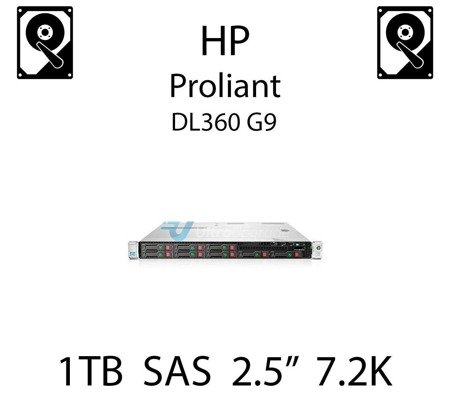 1TB 2.5" dedykowany dysk serwerowy SAS do serwera HP ProLiant DL360 G9, HDD Enterprise 7.2k, 6Gbps - 652749-B21