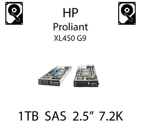1TB 2.5" dedykowany dysk serwerowy SAS do serwera HP ProLiant XL450 G9, HDD Enterprise 7.2k, 12Gbps - 765872-001 (REF)