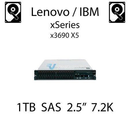 1TB 2.5" dedykowany dysk serwerowy SAS do serwera Lenovo / IBM System x3690 X5, HDD Enterprise 7.2k, 600MB/s - 81Y9690 (REF)