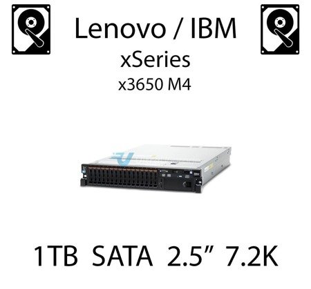 1TB 2.5" dedykowany dysk serwerowy SATA do serwera Lenovo / IBM System x3650 M4, HDD Enterprise 7.2k, 600MB/s - 81Y9730 (REF)