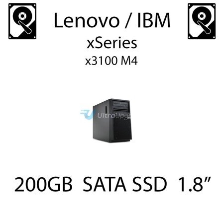 200GB 1.8" dedykowany dysk serwerowy SATA do serwera Lenovo / IBM System x3100 M4, SSD Enterprise , 600MB/s - 49Y6119  (REF)