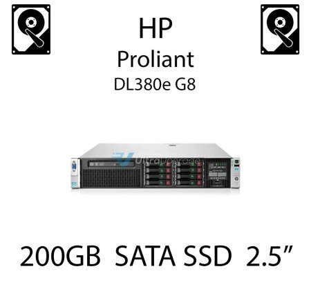 200GB 2.5" dedykowany dysk serwerowy SATA do serwera HP ProLiant DL380e G8, SSD Enterprise  - 804639-B21 (REF)