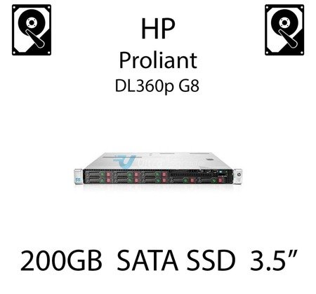 200GB 3.5" dedykowany dysk serwerowy SATA do serwera HP ProLiant DL360p G8, SSD Enterprise , 6Gbps - 804616-B21 (REF)
