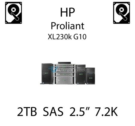 2TB 2.5" dedykowany dysk serwerowy SAS do serwera HP ProLiant XL230k G10, HDD Enterprise 7.2k, 12Gbps - 765873-001