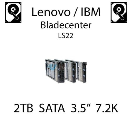 2TB 3.5" dedykowany dysk serwerowy SATA do serwera Lenovo / IBM Bladecenter LS22, HDD Enterprise 7.2k, 600MB/s - 81Y9810