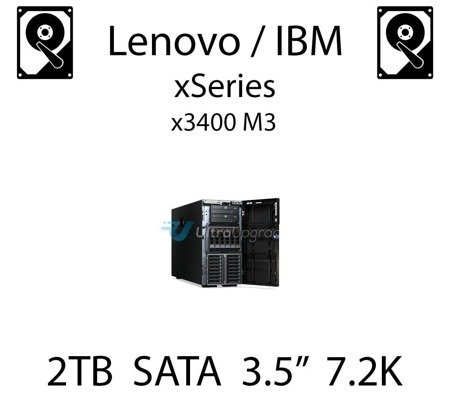 2TB 3.5" dedykowany dysk serwerowy SATA do serwera Lenovo / IBM System x3400 M3, HDD Enterprise 7.2k - 42D0787 (REF)