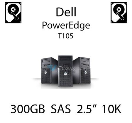 300GB 2.5" dedykowany dysk serwerowy SAS do serwera Dell PowerEdge T105, HDD Enterprise 10k - 400-AJOU (REF)