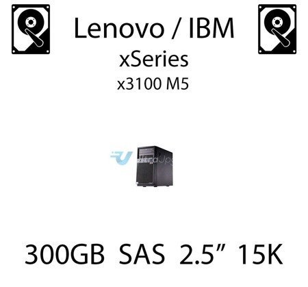 300GB 2.5" dedykowany dysk serwerowy SAS do serwera Lenovo / IBM System x3100 M5, HDD Enterprise 15k, 600MB/s - 81Y9670
