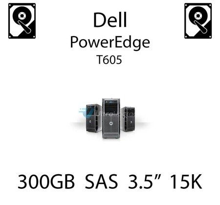 300GB 3.5" dedykowany dysk serwerowy SAS do serwera Dell PowerEdge T605, HDD Enterprise 15k, 3072MB/s - GP880 (REF)