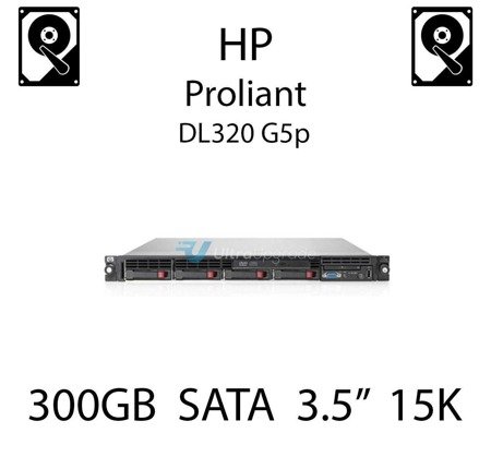 300GB 3.5" dedykowany dysk serwerowy SATA do serwera HP ProLiant DL320 G5p, HDD Enterprise 15k, 12Gbps - 737571-001 (REF)