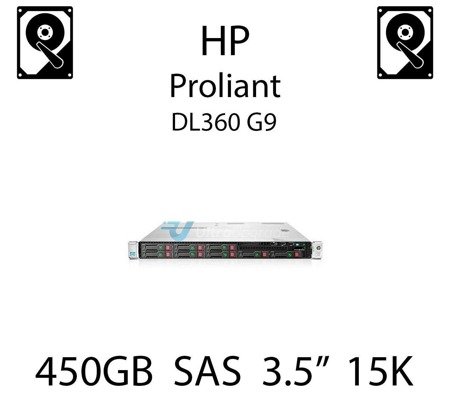 450GB 3.5" dedykowany dysk serwerowy SAS do serwera HP ProLiant DL360 G9, HDD Enterprise 15k, 6Gbps - 653951-001