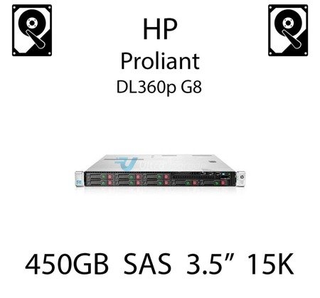 450GB 3.5" dedykowany dysk serwerowy SAS do serwera HP ProLiant DL360p G8, HDD Enterprise 15k, 6Gbps - 652615-B21