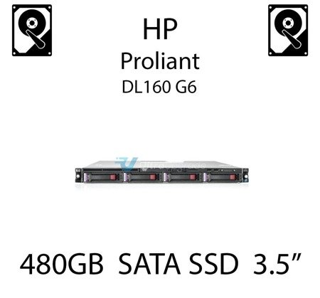480GB 3.5" dedykowany dysk serwerowy SATA do serwera HP ProLiant DL160 G6, SSD Enterprise , 6Gbps - 728741-B21 (REF)