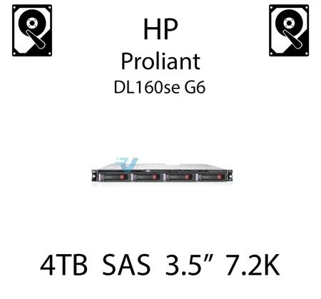 4TB 3.5" dedykowany dysk serwerowy SAS do serwera HP ProLiant DL160se G6, HDD Enterprise 7.2k, 6Gbps - 693689-B21 (REF)