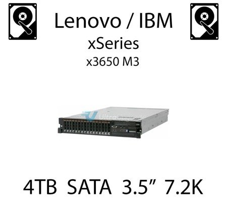 4TB 3.5" dedykowany dysk serwerowy SATA do serwera Lenovo / IBM System x3650 M3, HDD Enterprise 7.2k, 600MB/s - 49Y6012 (REF)