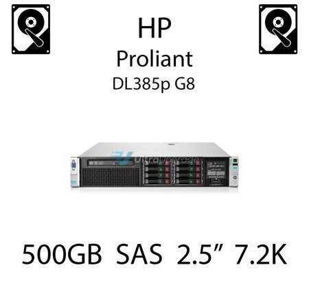 500GB 2.5" dedykowany dysk serwerowy SAS do serwera HP ProLiant DL385p G8, HDD Enterprise 7.2k, 6Gbps - 652745-B21