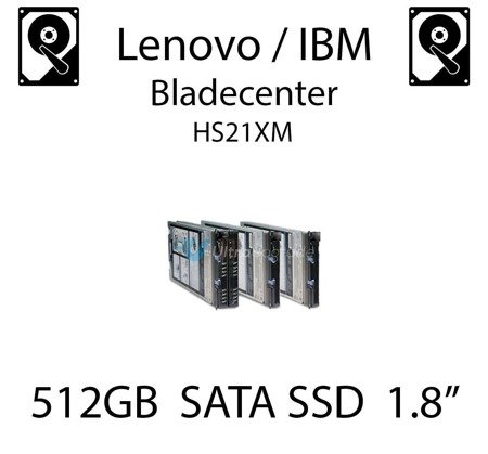 512GB 1.8" dedykowany dysk serwerowy SATA do serwera Lenovo / IBM Bladecenter HS21XM, SSD Enterprise , 600MB/s - 49Y5993