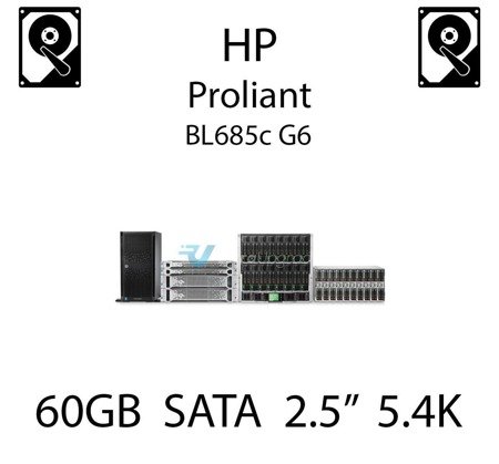 60GB 2.5" dedykowany dysk serwerowy SATA do serwera HP ProLiant BL685c G6, HDD Enterprise 5.4k, 150MB/s - 379306-B21