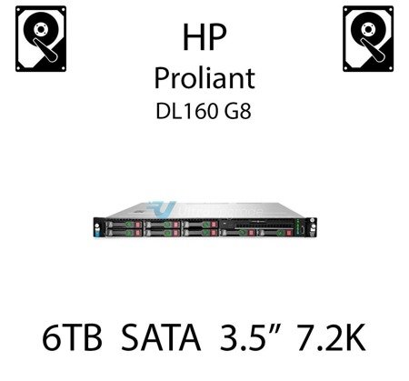 6TB 3.5" dedykowany dysk serwerowy SATA do serwera HP ProLiant DL160 G8, HDD Enterprise 7.2k, 6Gbps - 793762-001 (REF)