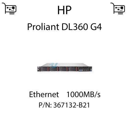 Karta sieciowa Ethernet 1000MB/s dedykowana do serwera HP Proliant DL360 G4 - 367132-B21