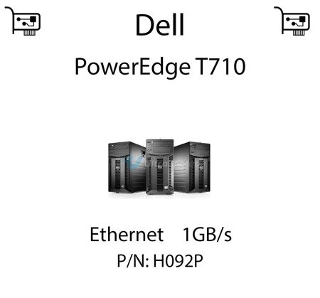 Karta sieciowa Ethernet 1GB/s dedykowana do serwera Dell PowerEdge T710 - H092P