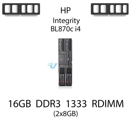 Pamięć RAM 16GB (2x8GB) DDR3 dedykowana do serwera HP Integrity BL870c i4, RDIMM, 1333MHz, 1.5V