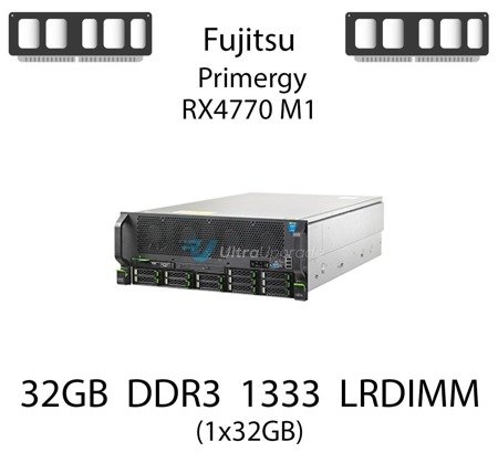 Pamięć RAM 32GB DDR3 dedykowana do serwera Fujitsu Primergy RX4770 M1, LRDIMM, 1333MHz, 1.35V, 4Rx4 - S26361-F3698-E517